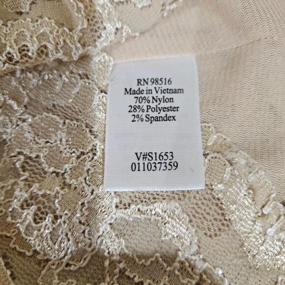 COLDWATER CREEK VANILLA CREAM LACE SCOOP NECK DRESSY TANK  1X - Picture 8 of 8
